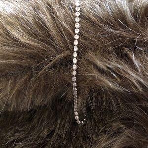 Vintage Monet silver tone rhinestone bracelet
